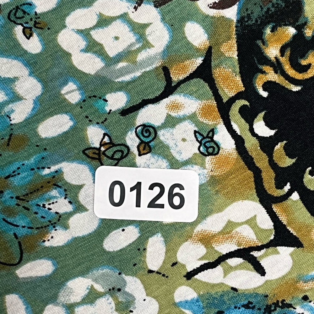 Bila Green and Blue Asymmetrical Cap‎ Sleeve Blouse - Picture 8 of 8